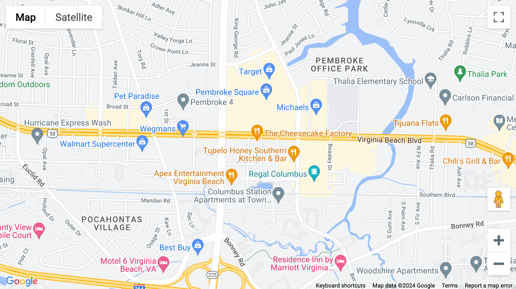 Click for interative map of 249 Central Park Ave, Suite 300, Virginia Beach