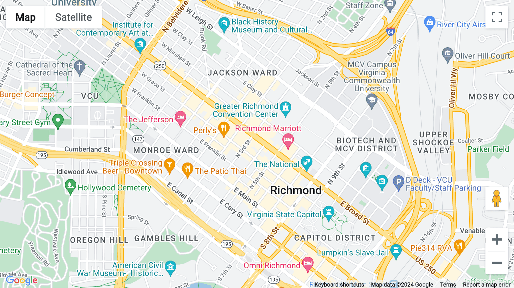 Click for interative map of 313 East Broad Street, Richmond (Virginia)