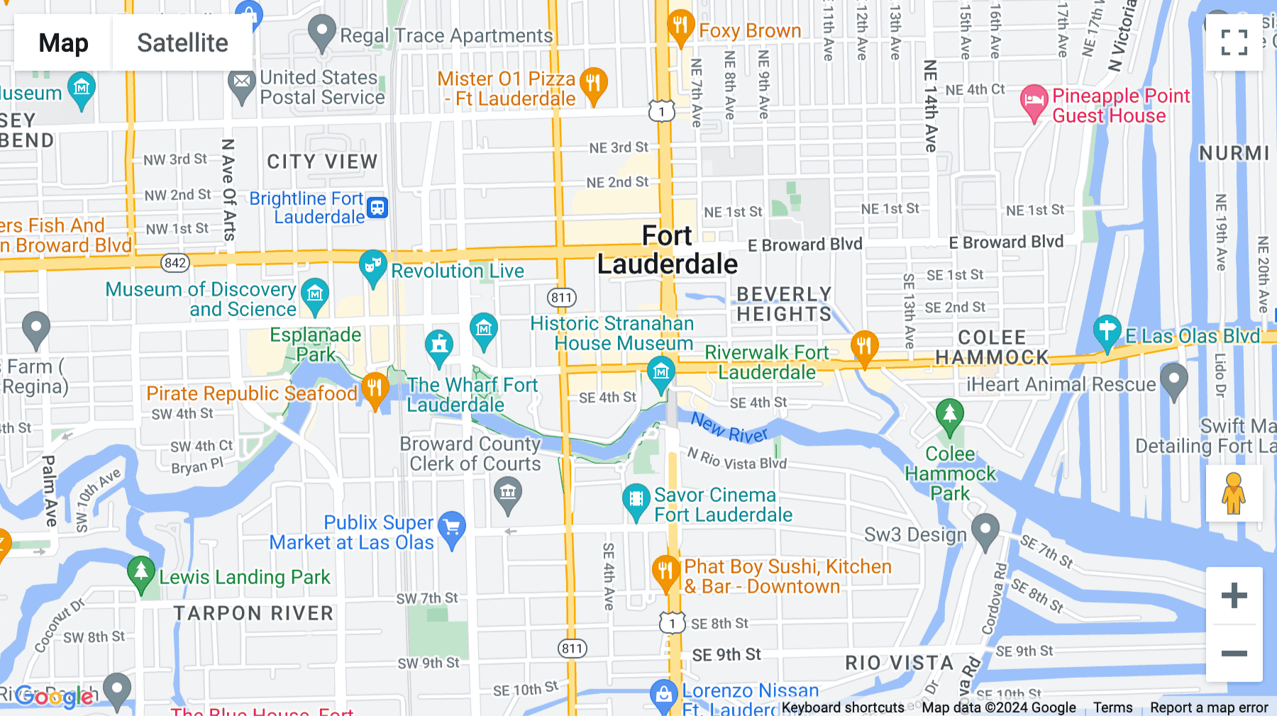 Click for interative map of 501 East Olas Blvd, Suite 200 and 300, Fort Lauderdale