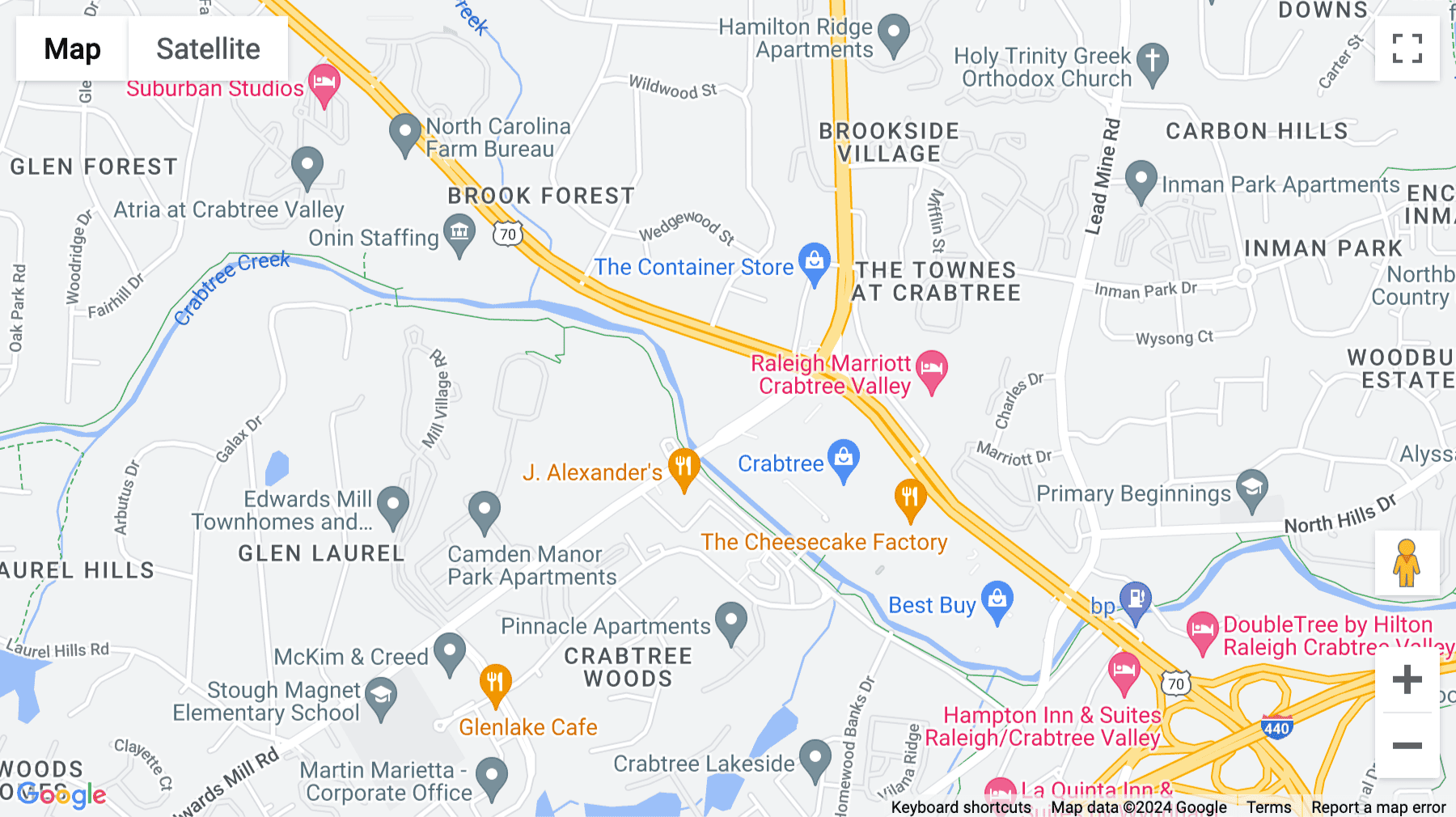 Click for interative map of 4509 Creedmoor Rd, Suite 201, Raleigh