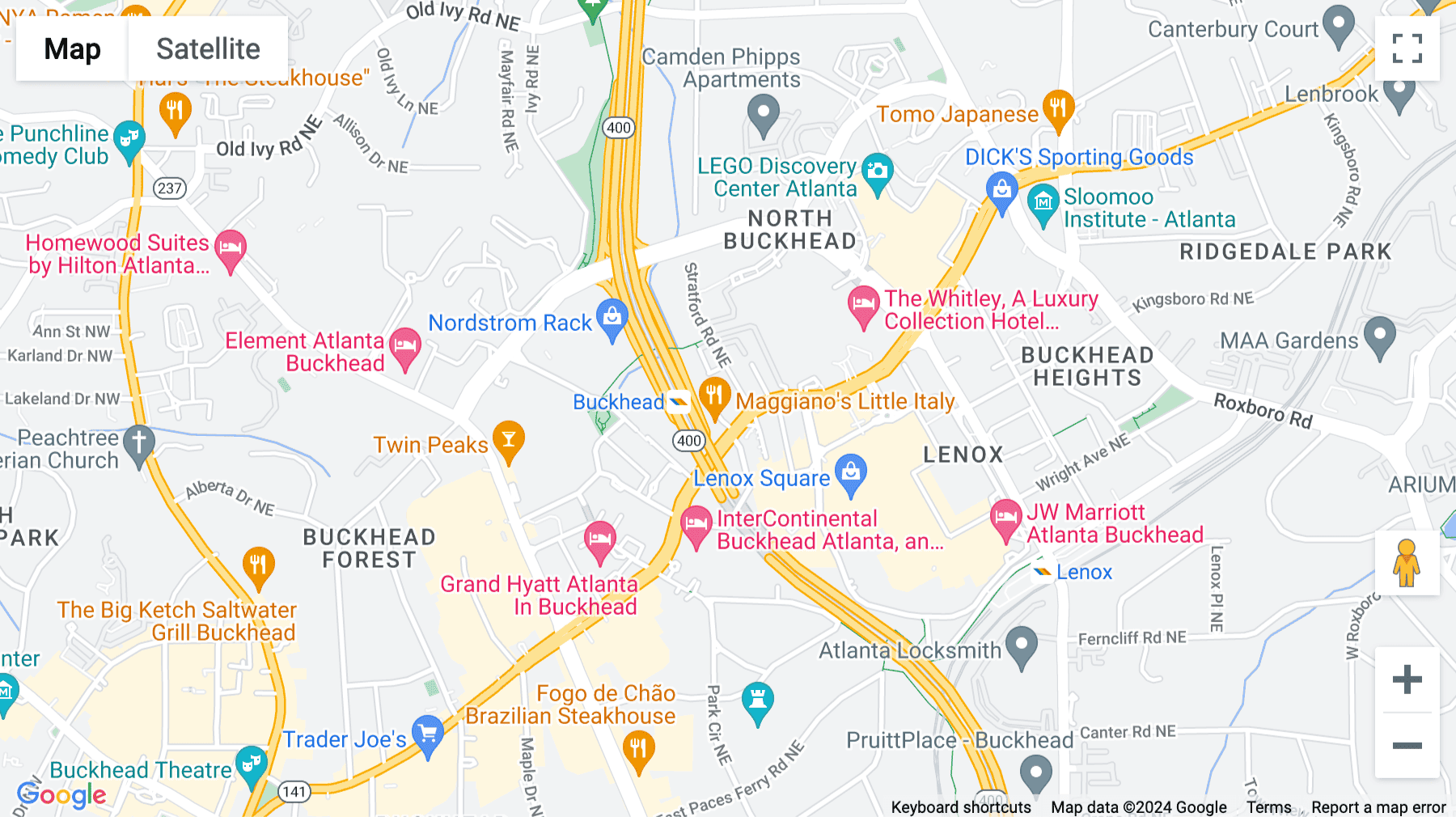 Click for interative map of 3372 Peachtree Road, Suite 115, Atlanta