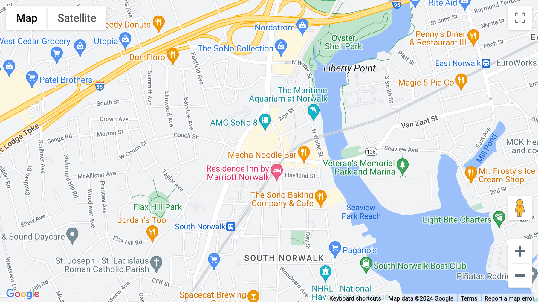 Click for interative map of 50 Washington Street, Norwalk