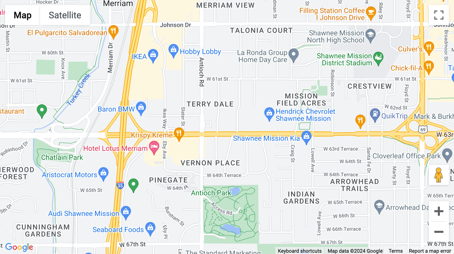 Click for interative map of 8500 Shawnee Mission Parkway, Suite 150, Merriam, KS, Mission