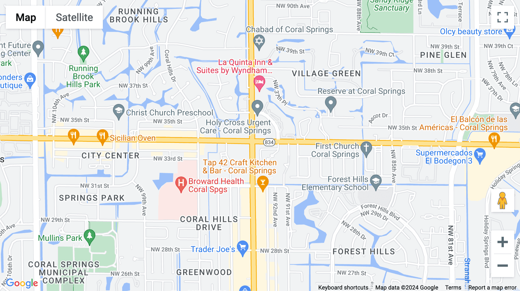 Click for interative map of 3301 North University Drive Suite 100, Coral Springs
