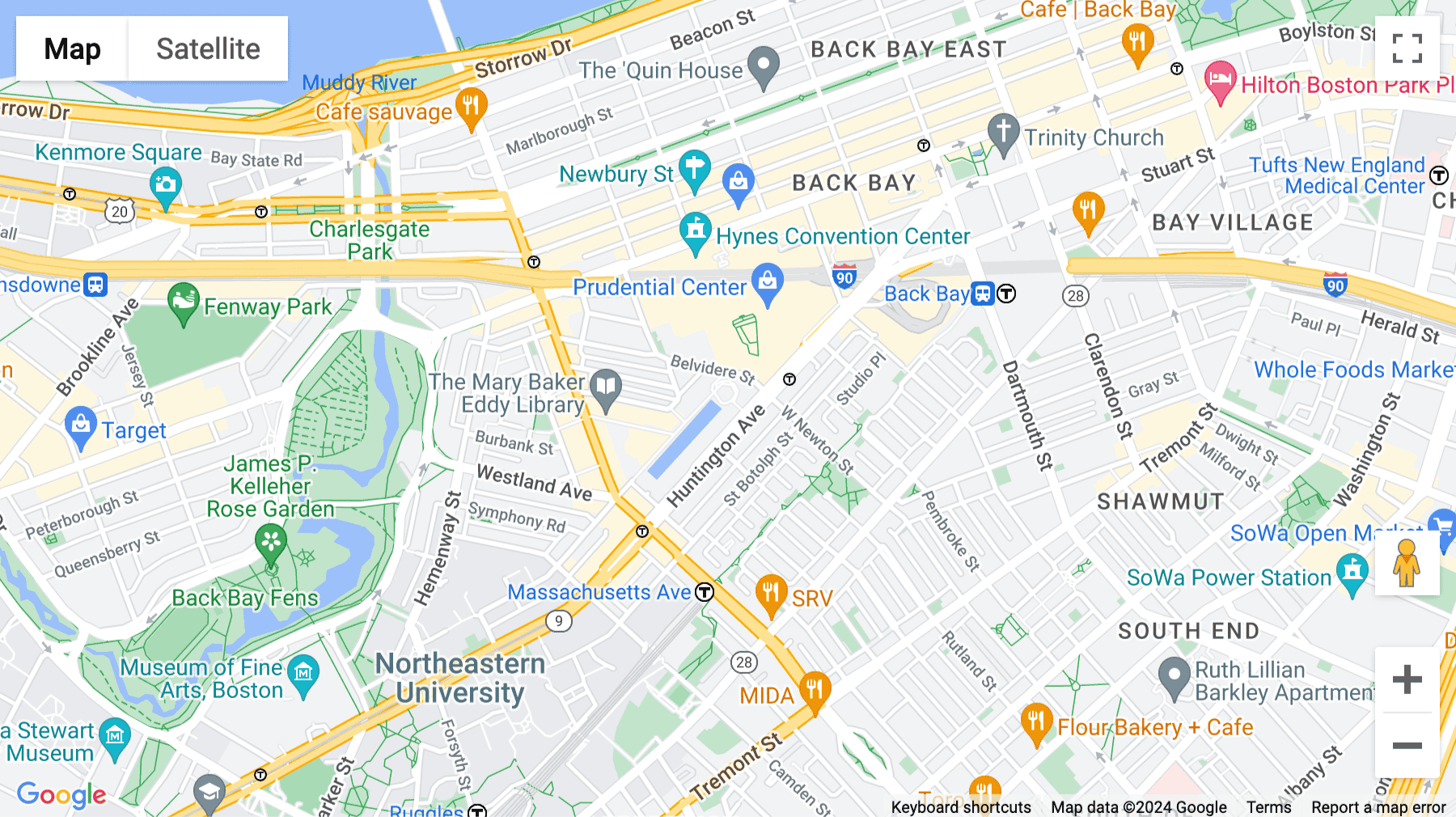 Click for interative map of 177 Huntington Avenue, 17th Floor, Boston