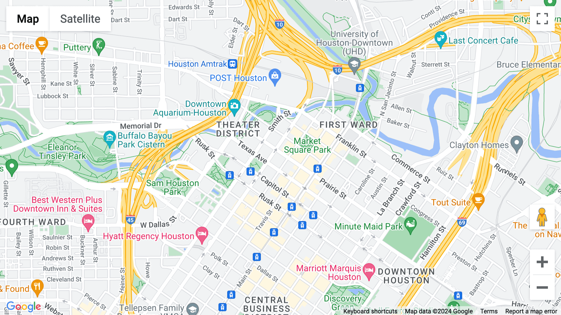Click for interative map of 717 Texas Avenue, Houston