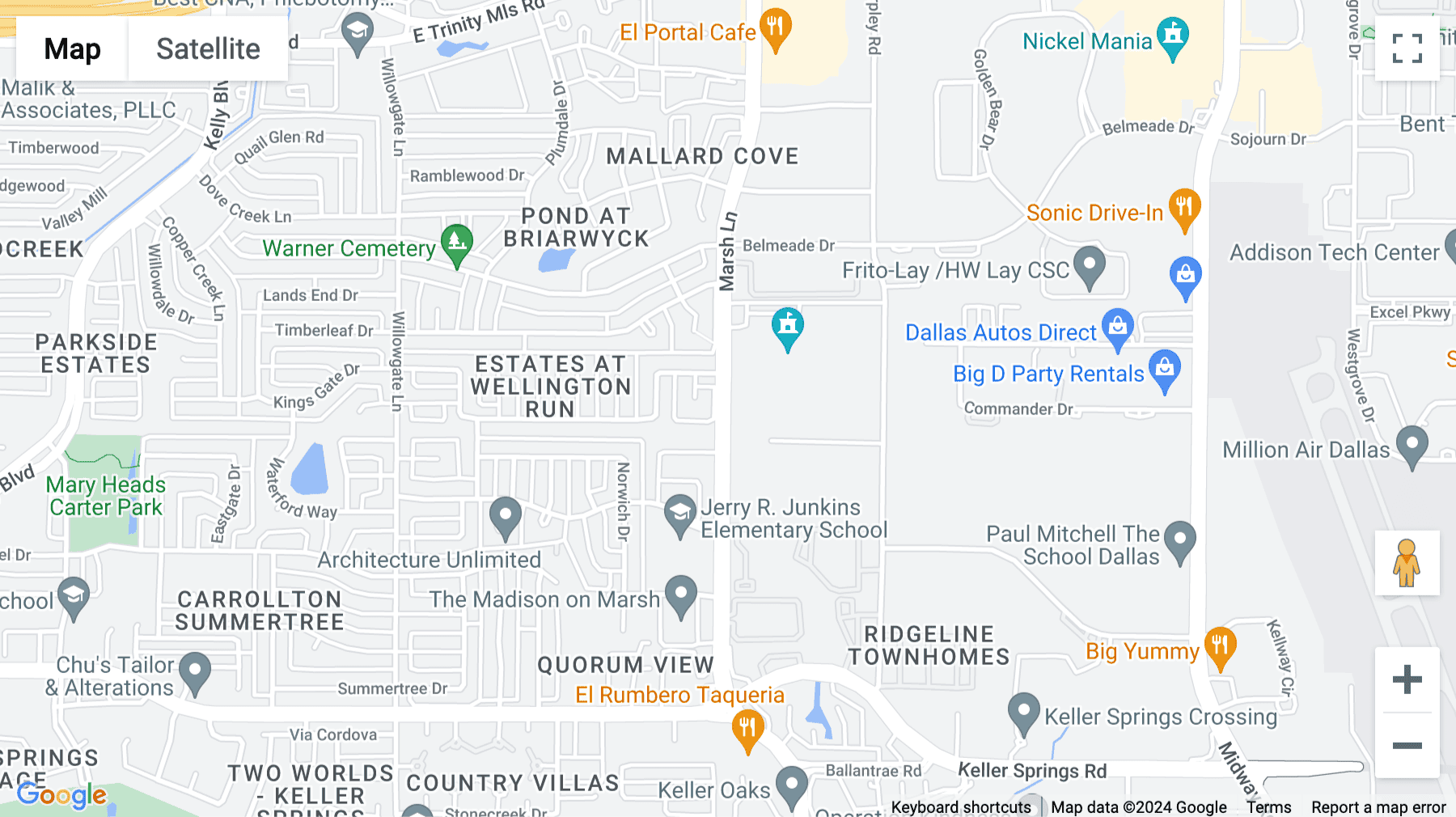 Click for interative map of 2414 Marsh Lane, Carrollton
