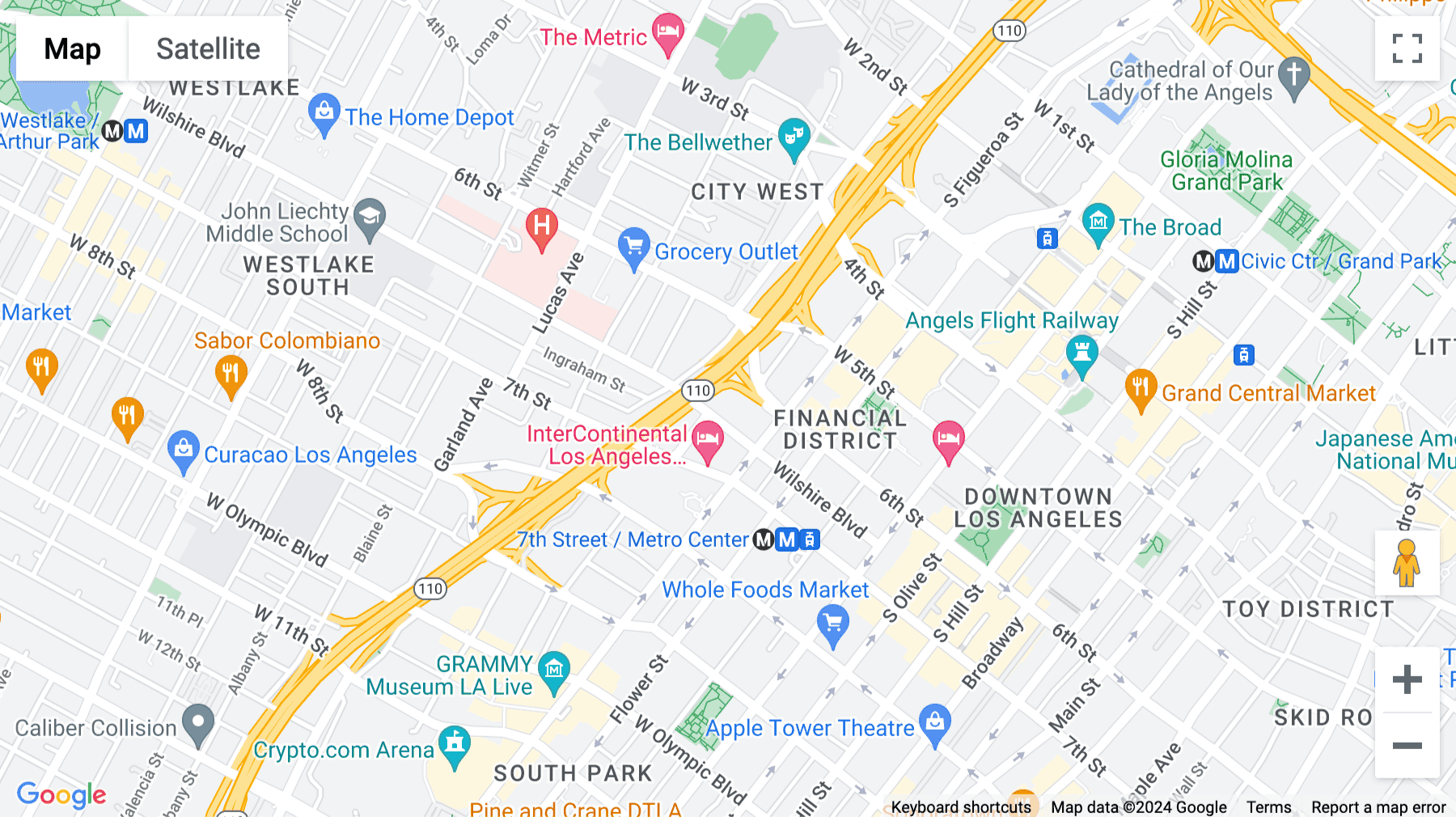 Click for interative map of 915 Wilshire Blvd, Los Angeles
