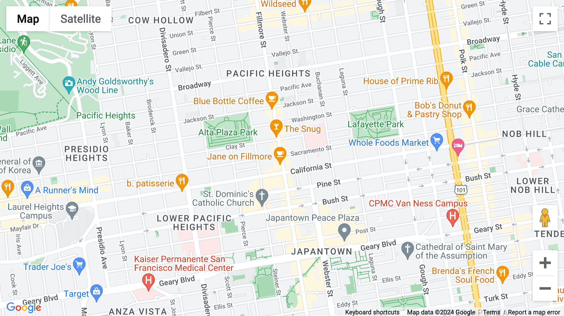 Click for interative map of 2193 Fillmore Street, San Francisco