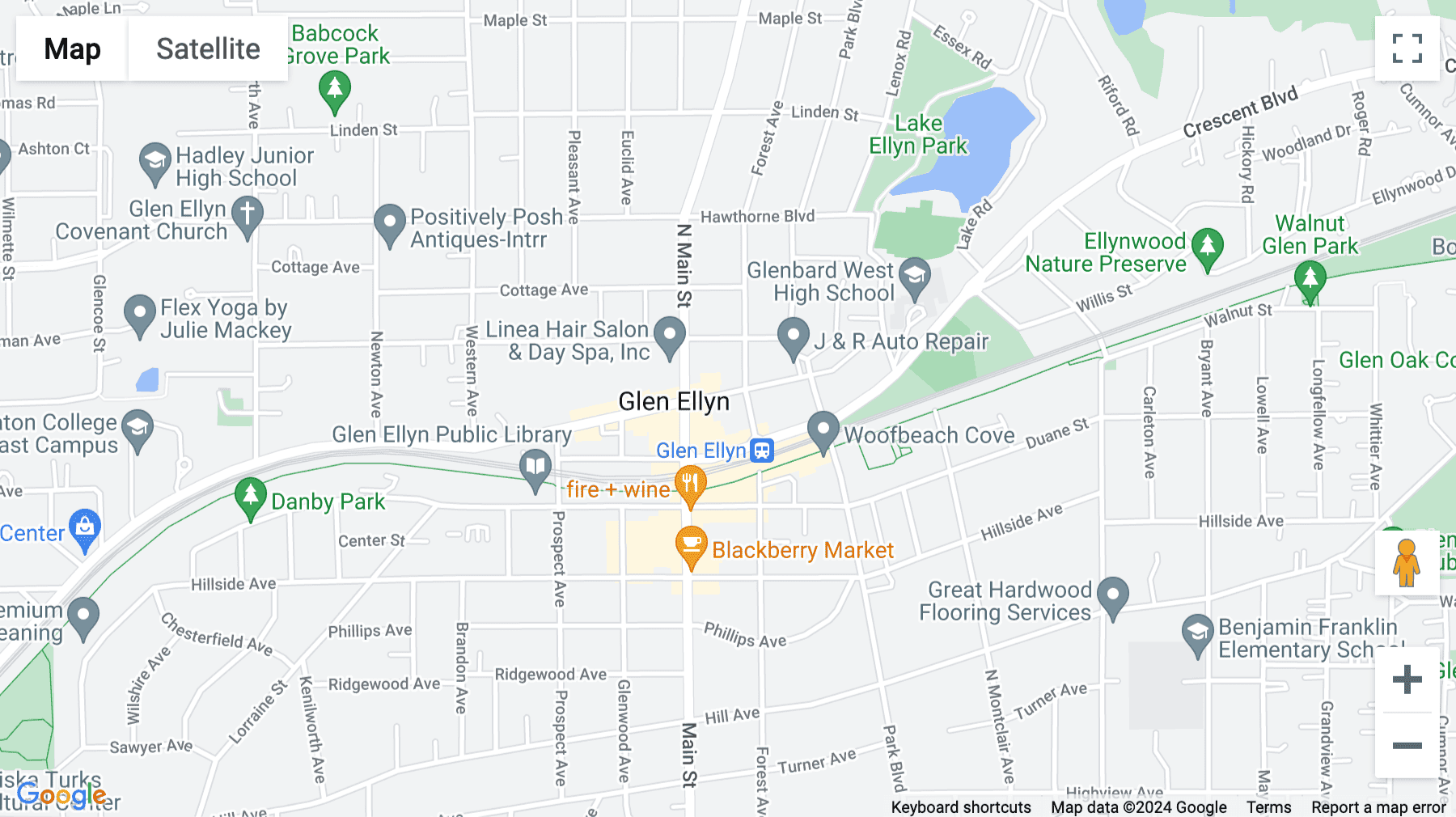 Click for interative map of 535 Pennsylvania Avenue, Glen Ellyn