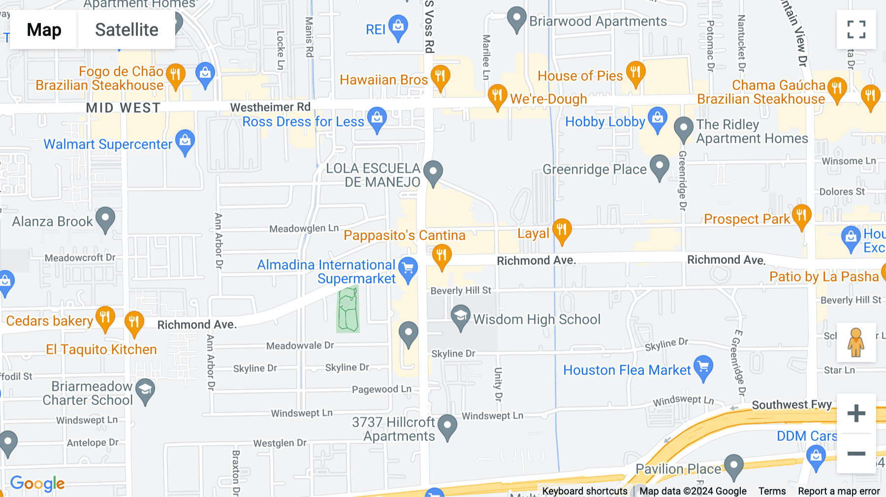 Click for interative map of 6430 Richmond Avenue, Houston, Houston