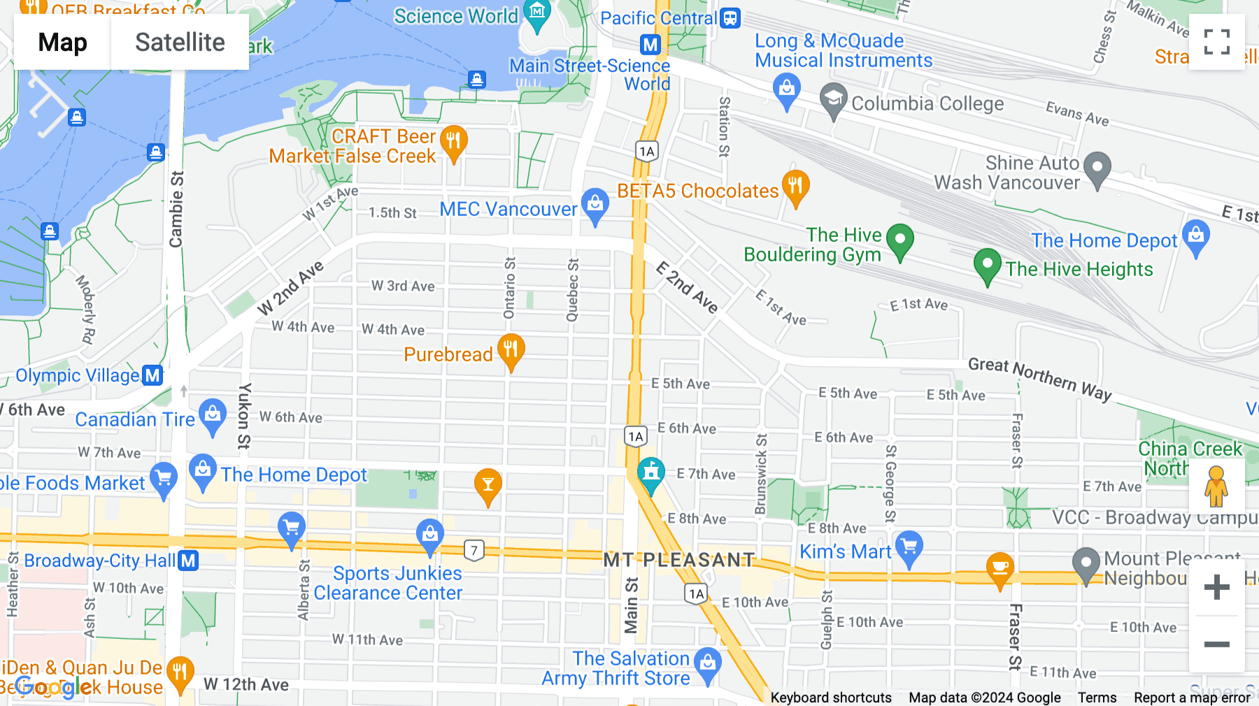 Click for interative map of 2015 Main Street, Vancouver, Vancouver