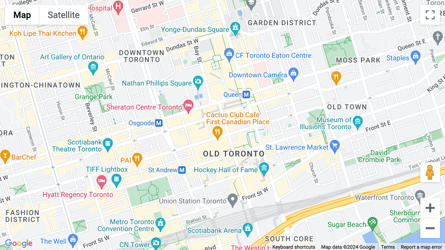 Click for interative map of 350 Bay St, Toronto