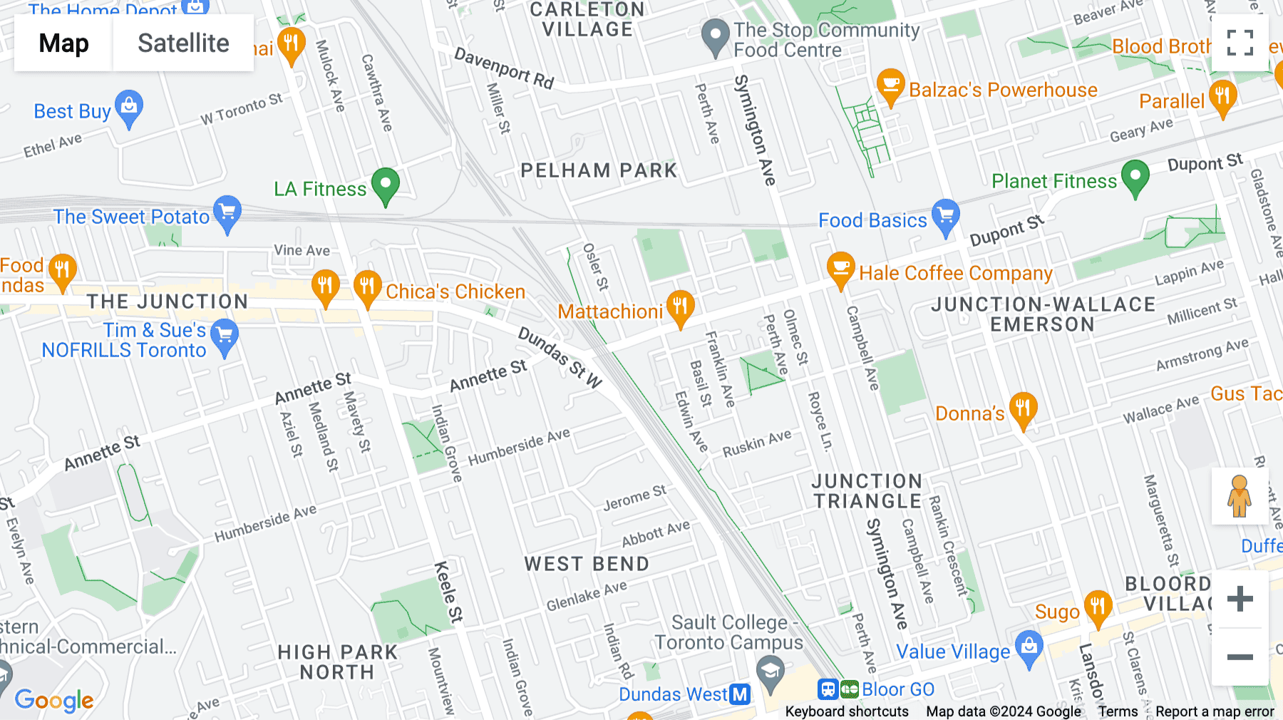 Click for interative map of 1655 Dupont Street, Suite 101, Toronto