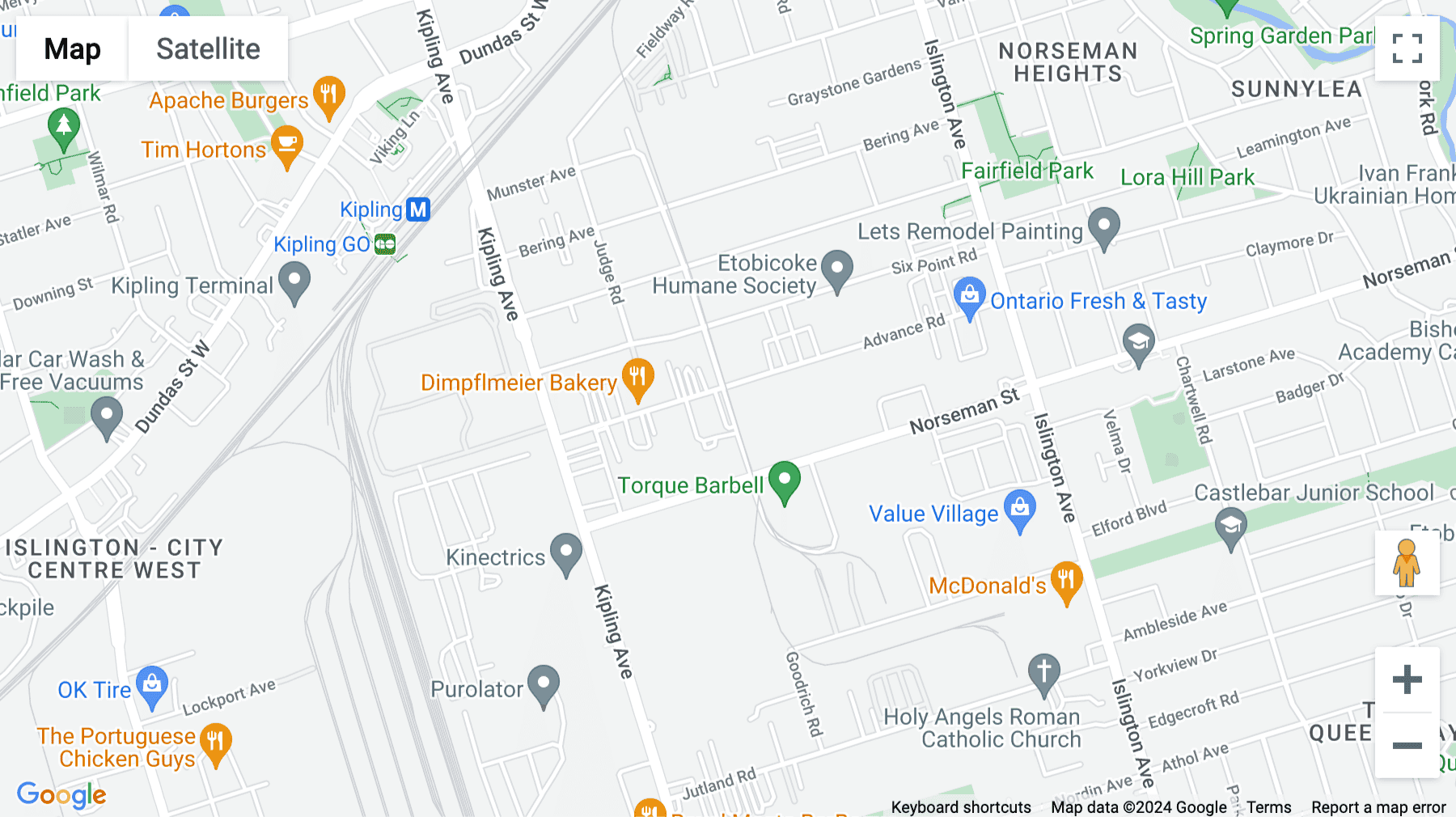 Click for interative map of 39 Advance Road, Toronto