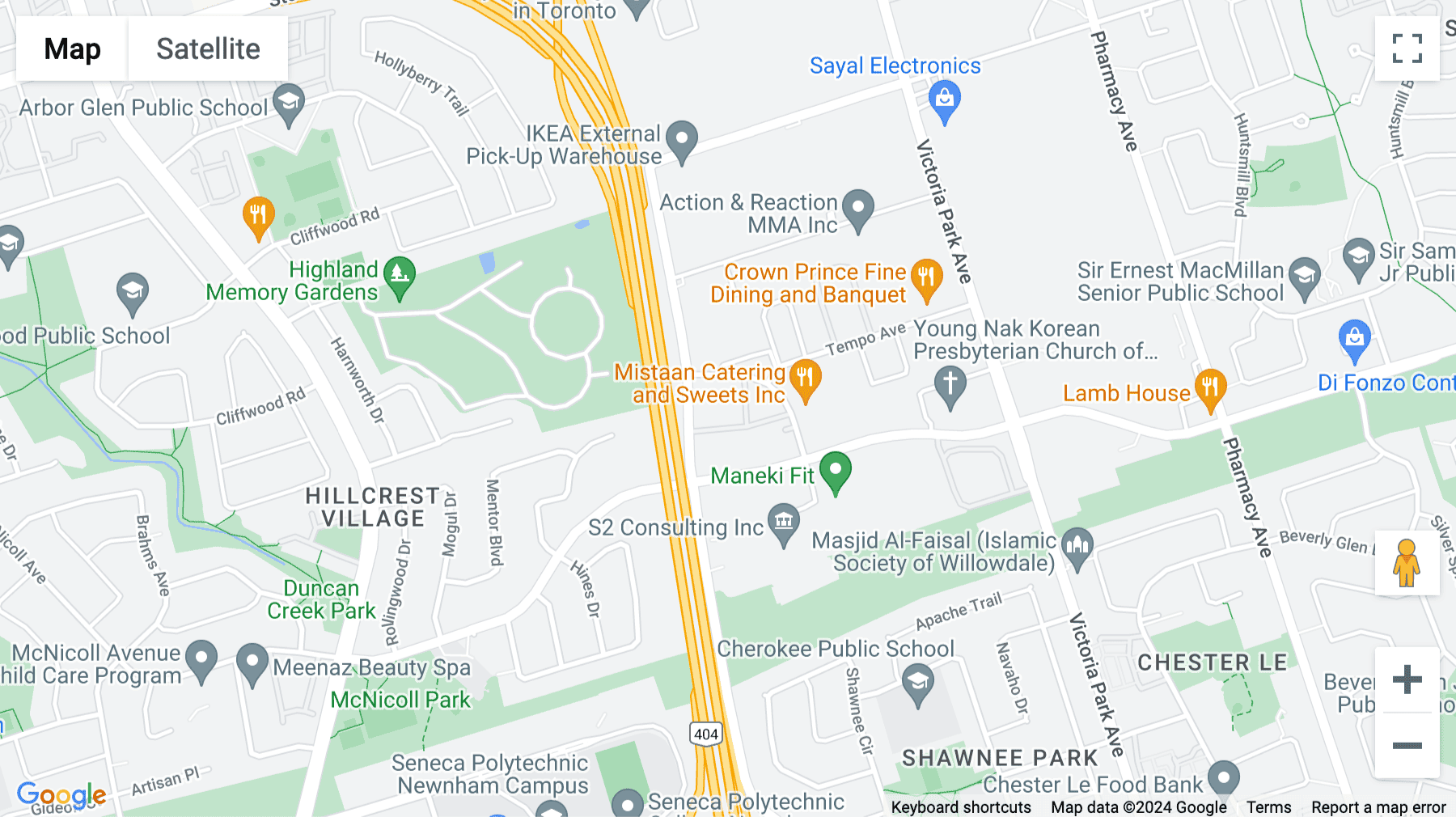 Click for interative map of 155 Gordon Baker Road, Suite 101, North York, Markham