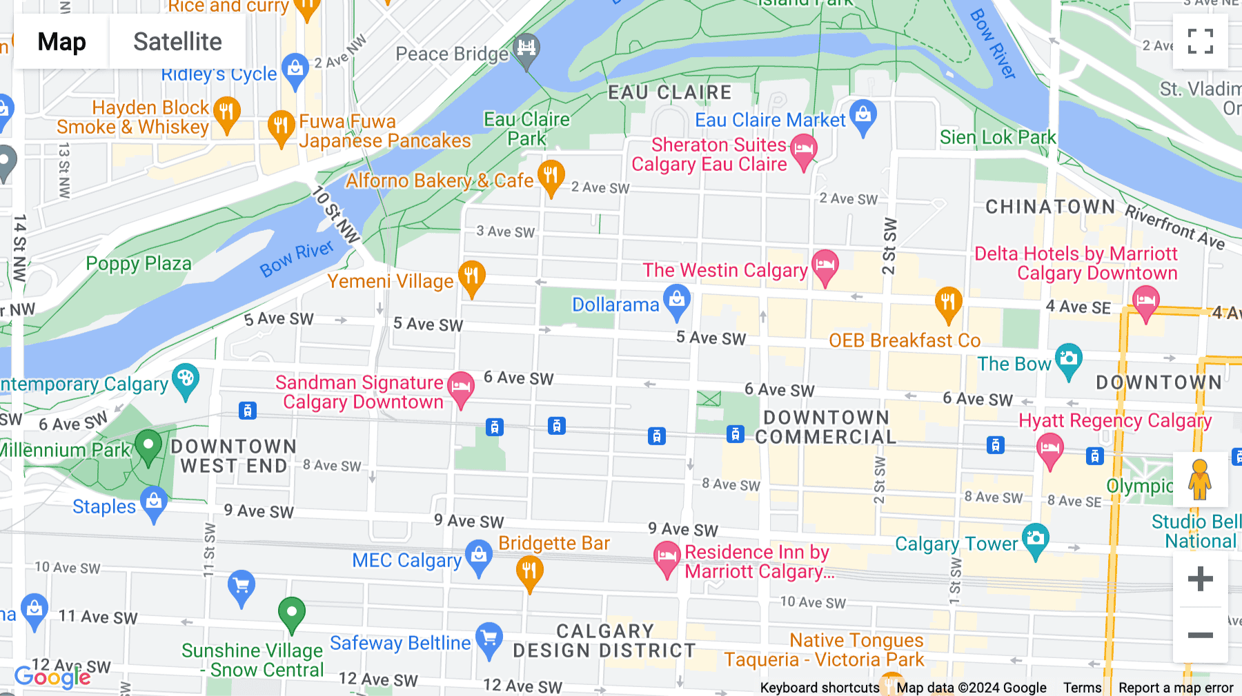 Click for interative map of 639 5 Ave SW, Suite 2500, Calgary