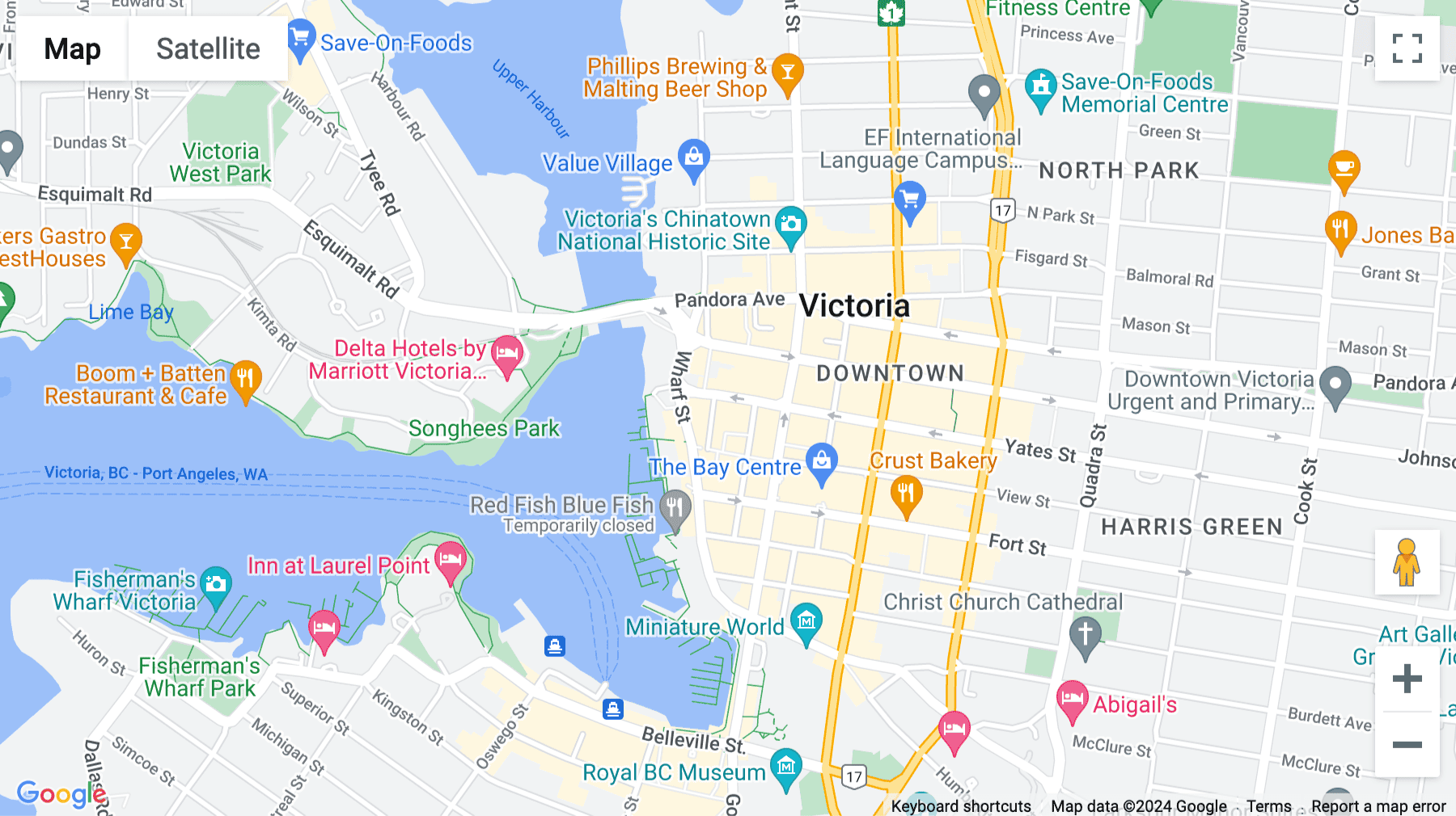 Click for interative map of 535 Yates Street, Suites 200, 300, 400, Victoria (British Columbia)