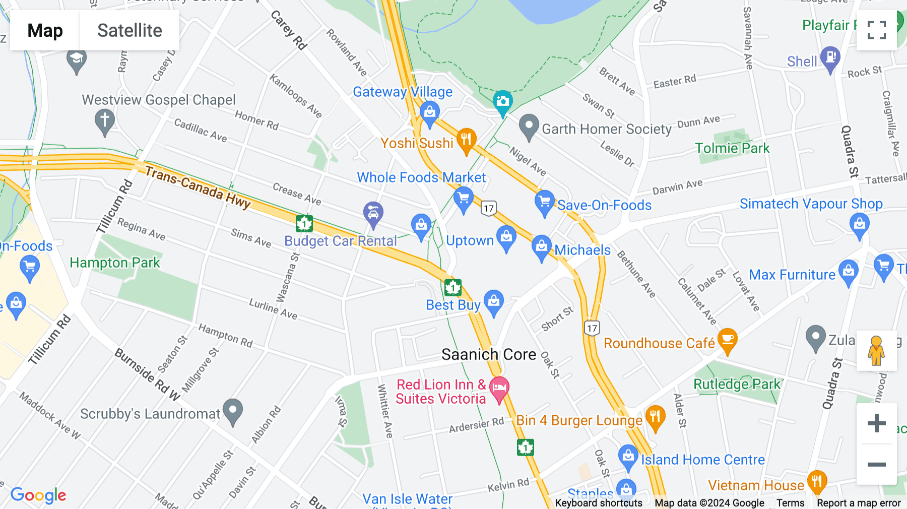 Click for interative map of 3450 Uptown Blvd, Suites 301, 305 and 307, Victoria (British Columbia)