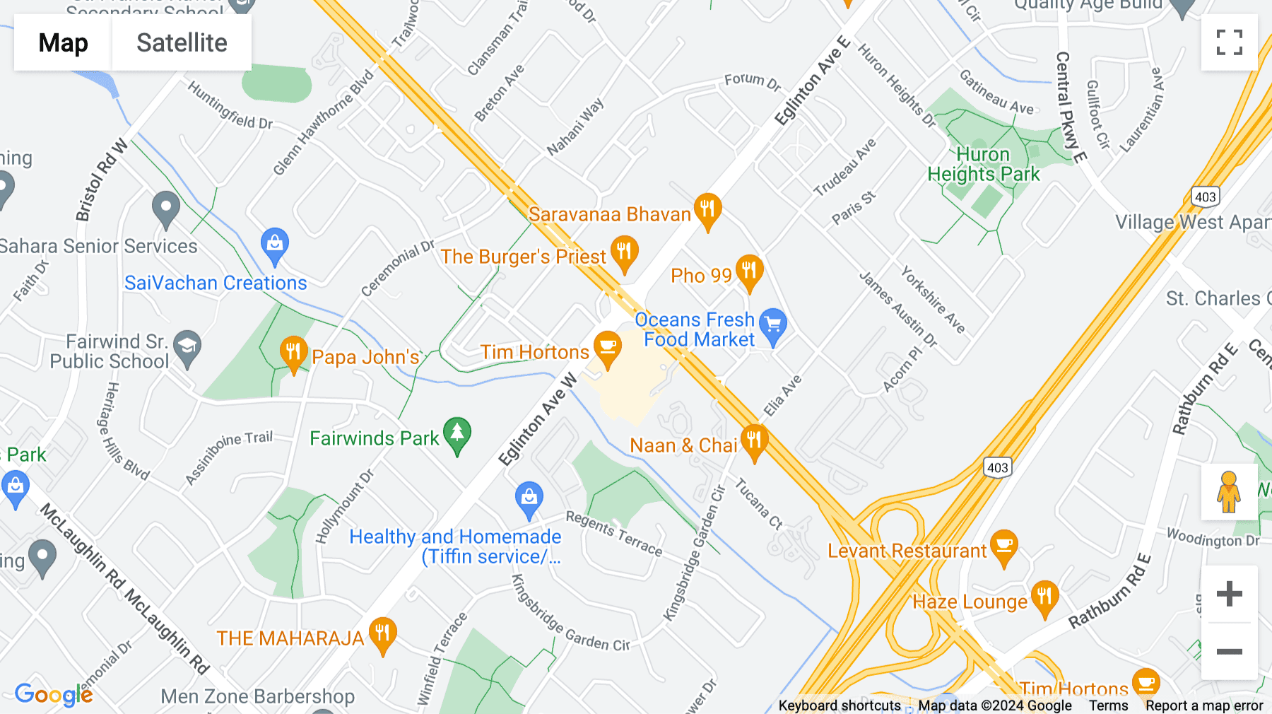 Click for interative map of 30 Eglinton Ave West, Mississauga, ON, Mississauga