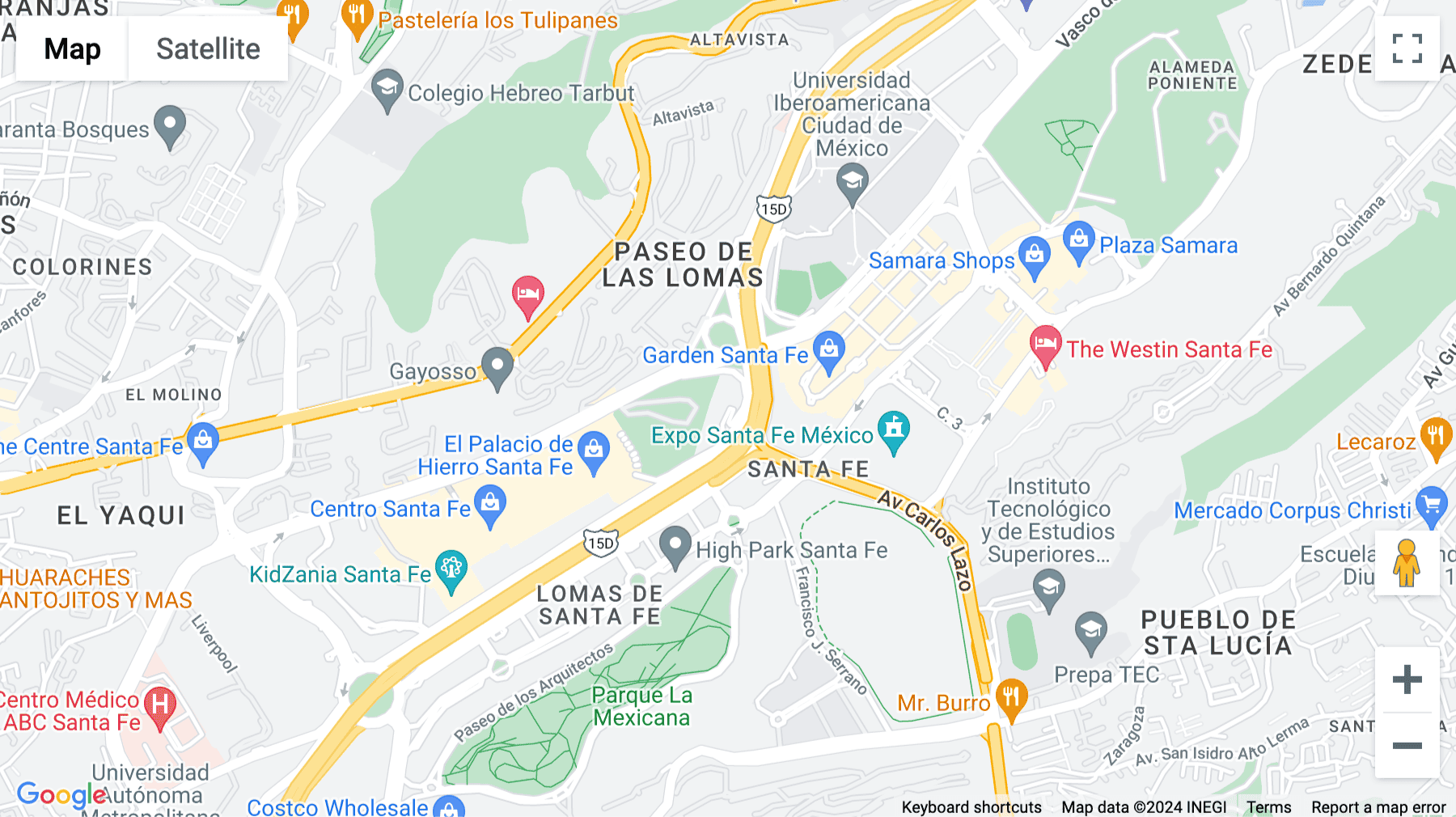 Click for interative map of 1015 Prolongación Paseo de la Reforma, Ciudad de México, Mexico City