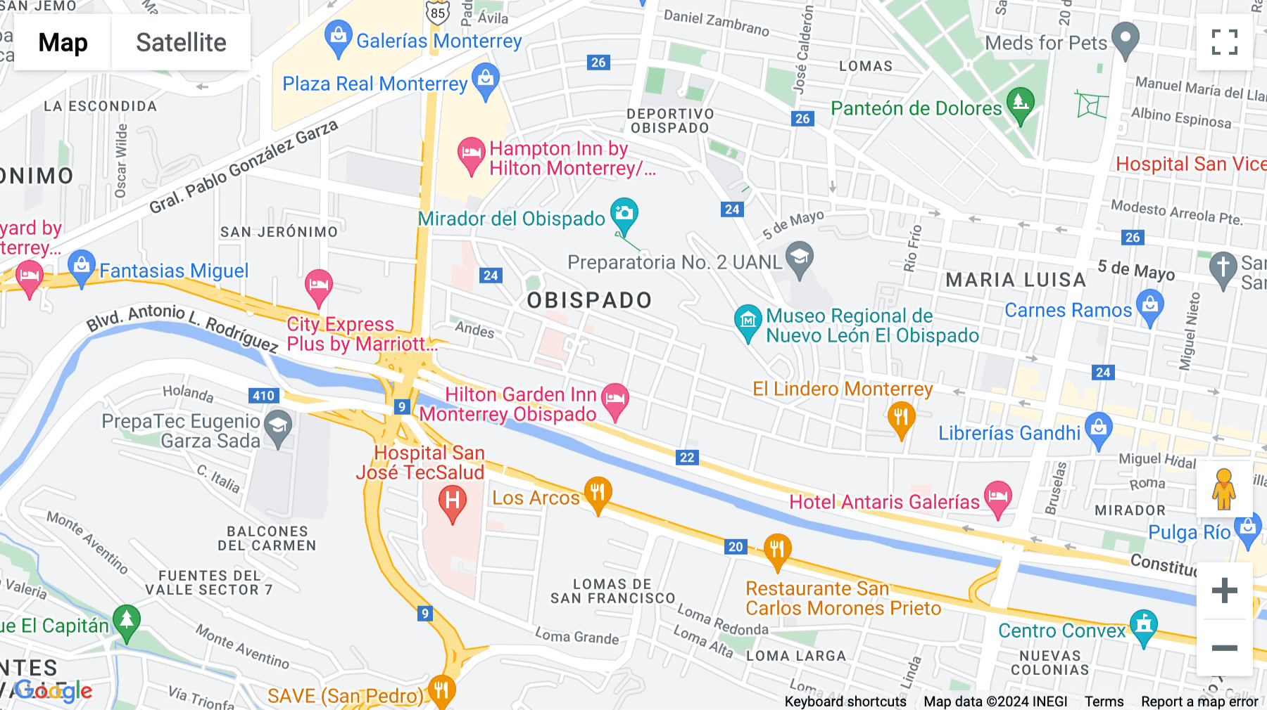Click for interative map of Semillero Obispado, Belisario Domínguez 2470, Piso 4 Col. Obispado Monterrey, Monterrey
