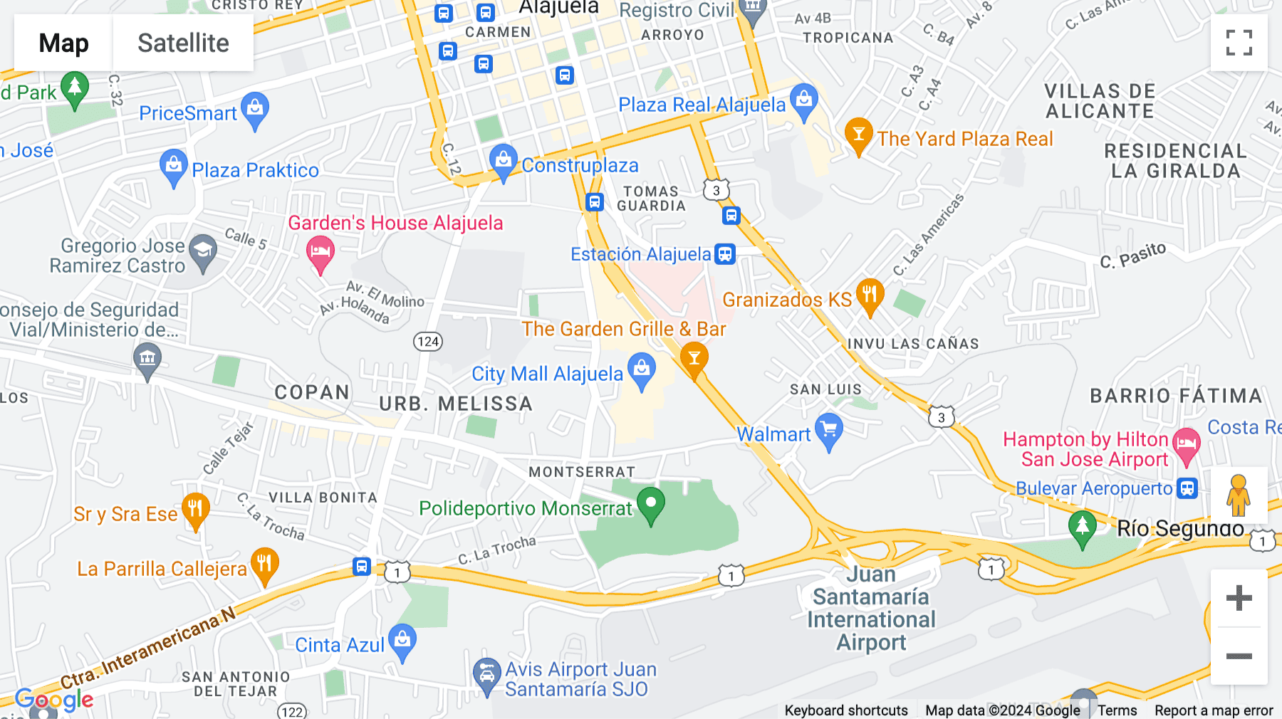 Click for interative map of City Mall, Alajuela Radial Francisco Orlich., San Jose