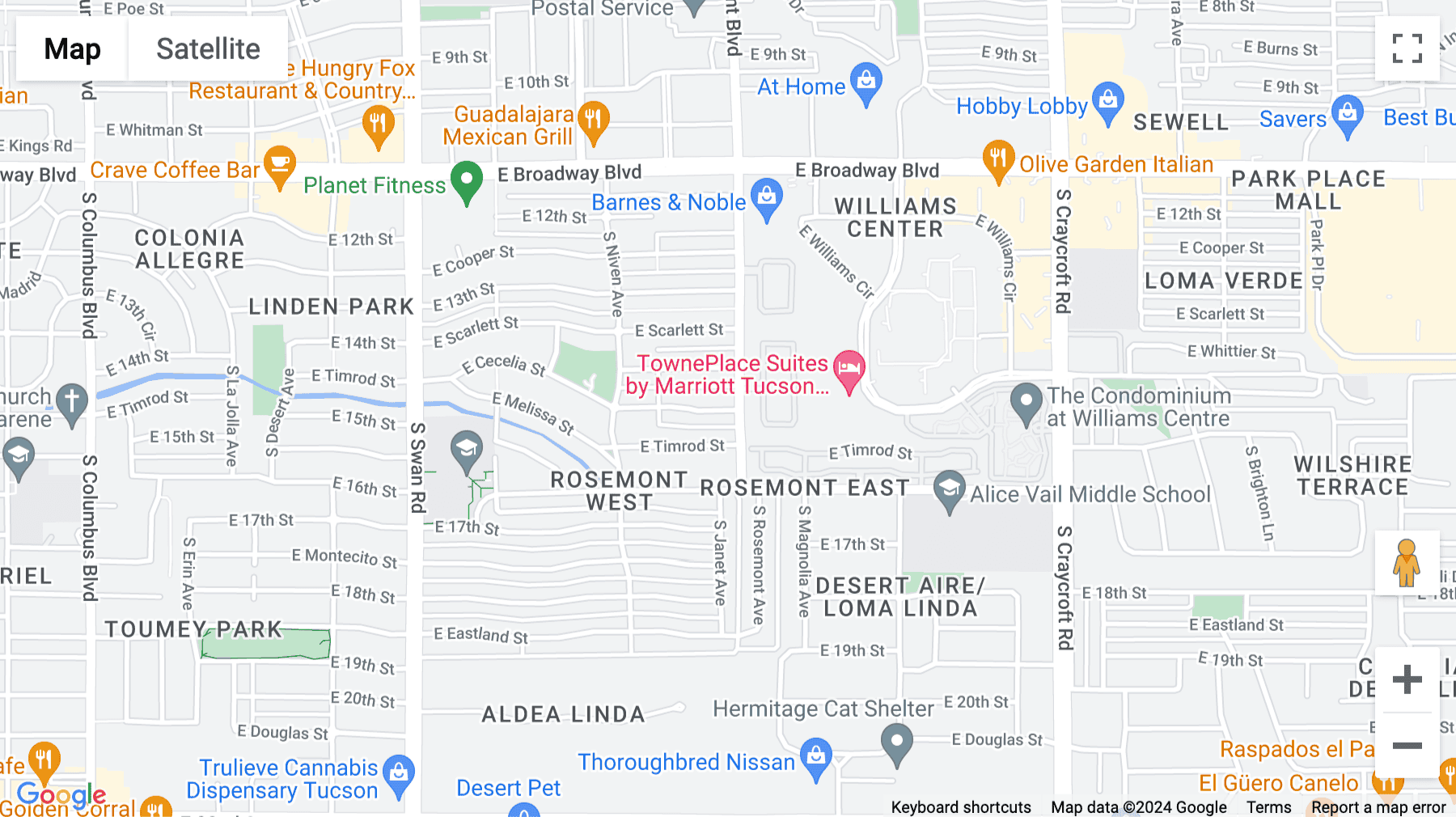 Click for interative map of 5151 East Broadway, Suite 1600, Tucson