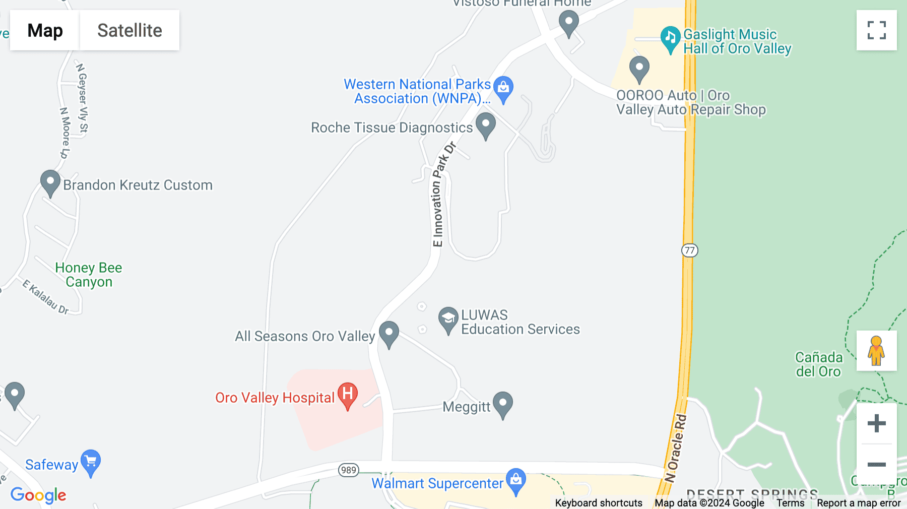 Click for interative map of 1846 E. Innovation Park Drive, Oro Valley