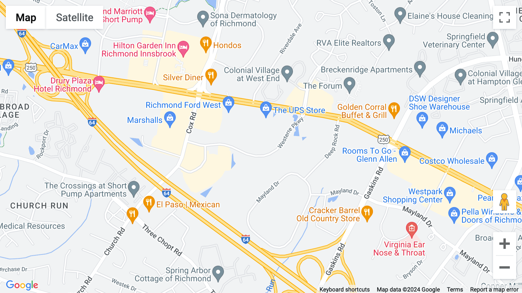 Click for interative map of 3900 Westerre Parkway, Suite 300, Richmond (Virginia)