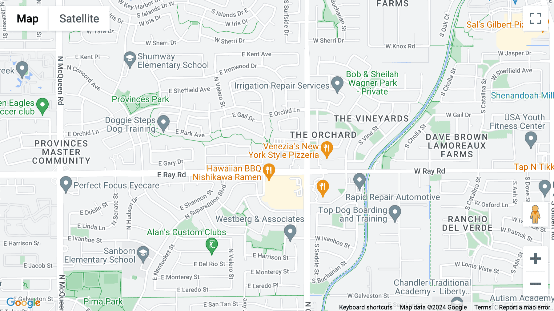 Click for interative map of Cooper Crossing, 1820 E Ray Road, Chandler (Arizona)