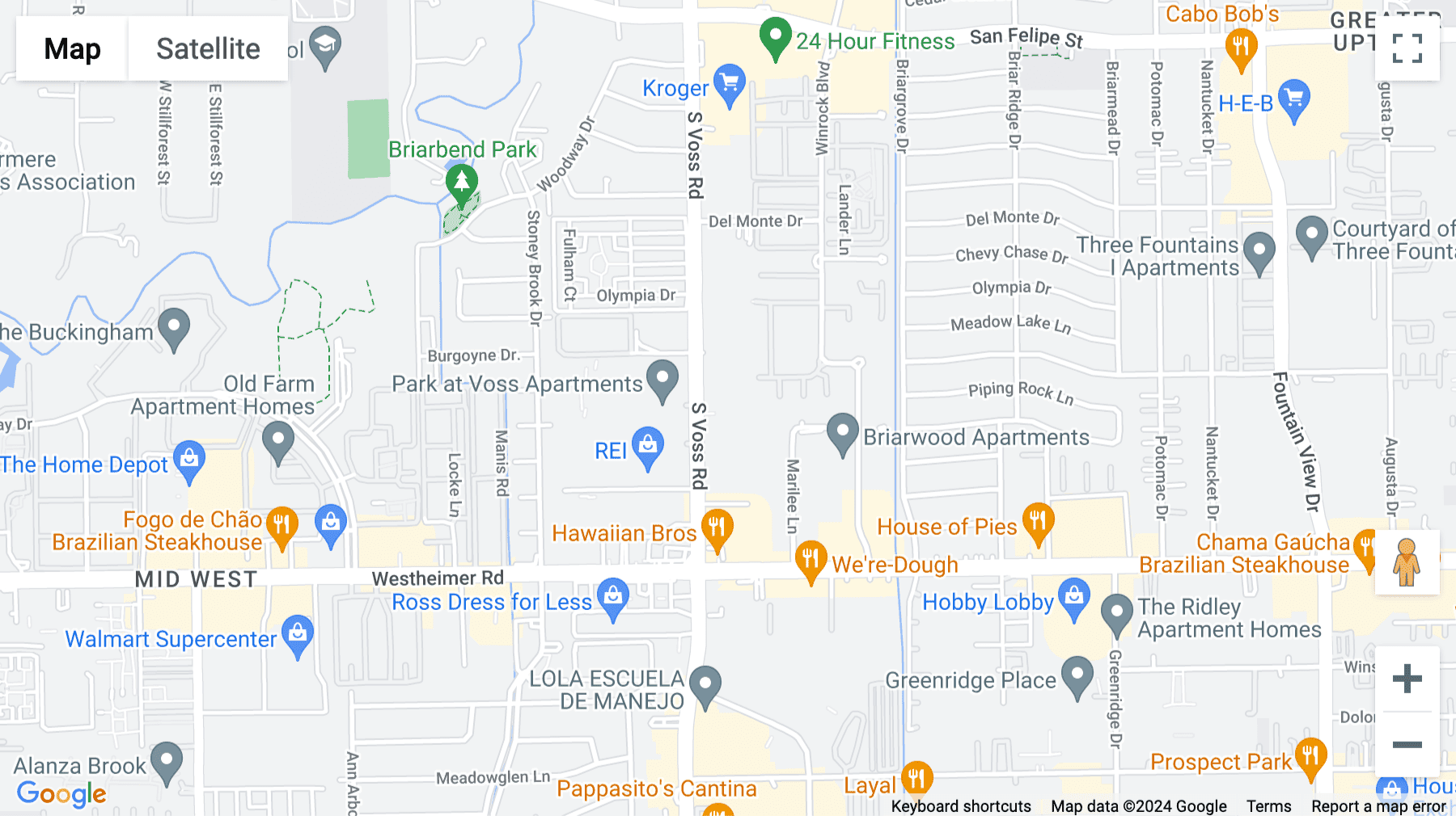 Click for interative map of 2323 South Voss Road, Houston