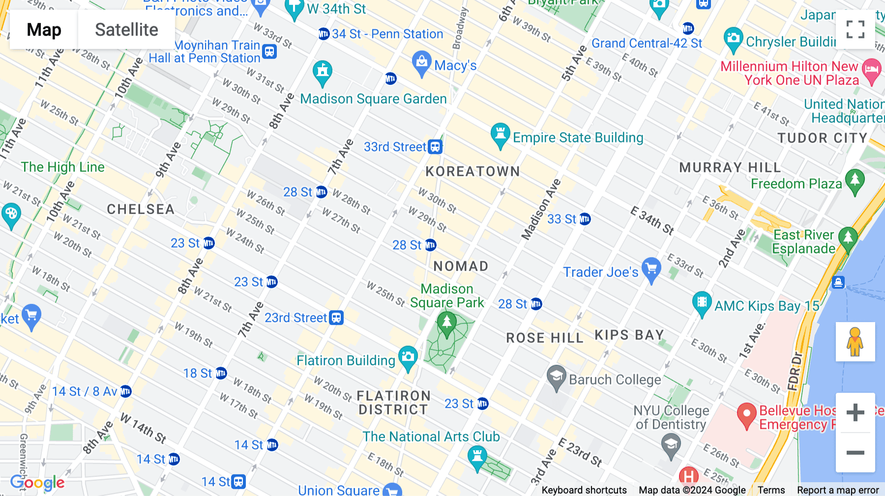 Click for interative map of 1178 Broadway, 2nd, 3rd & 4th Floor, New York City