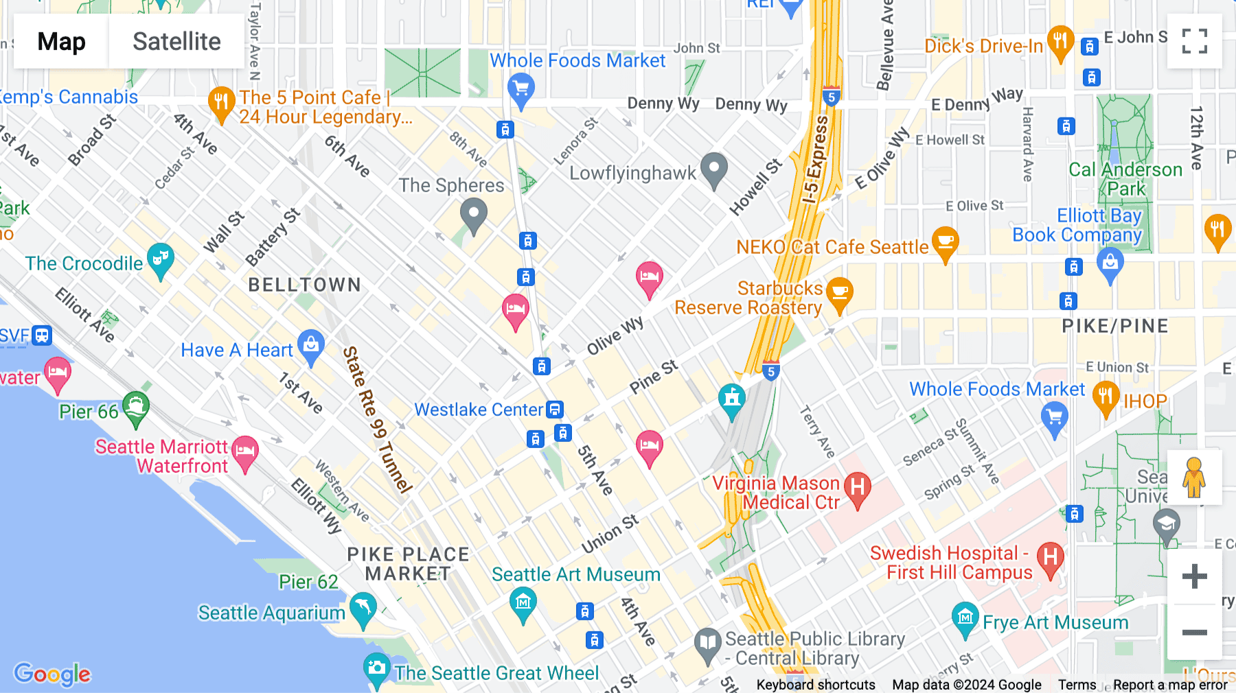 Click for interative map of 1600 7th Avenue, Suite 1100, Seattle