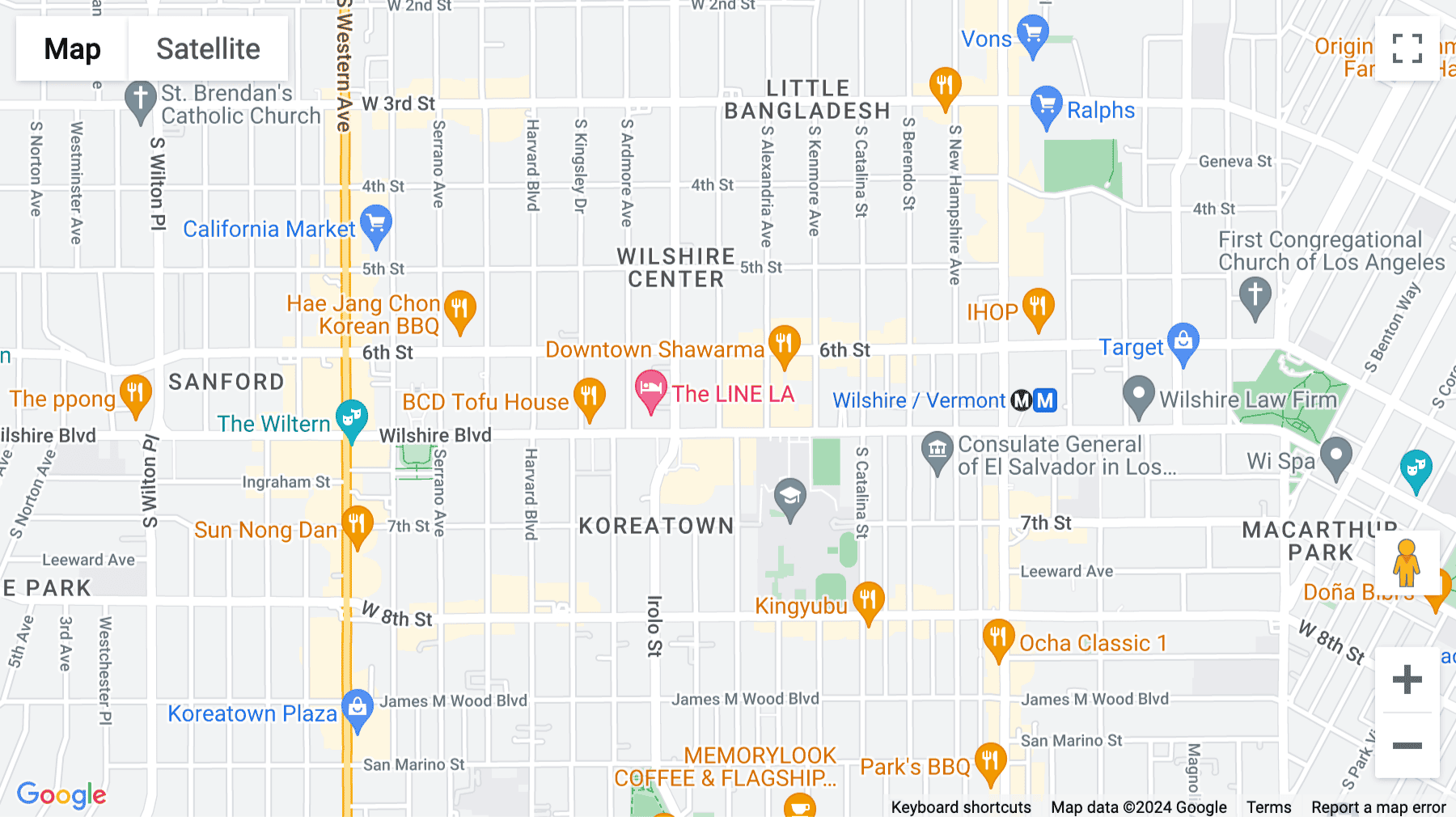 Click for interative map of Equitable Plaza, 3435 Wilshire Boulevard, 14th Floor, Los Angeles