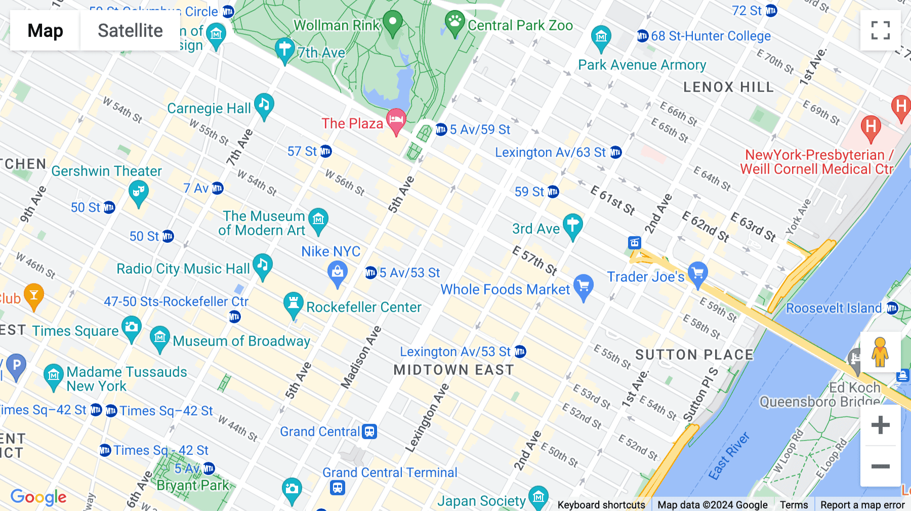 Click for interative map of 430 Park Avenue, New York City
