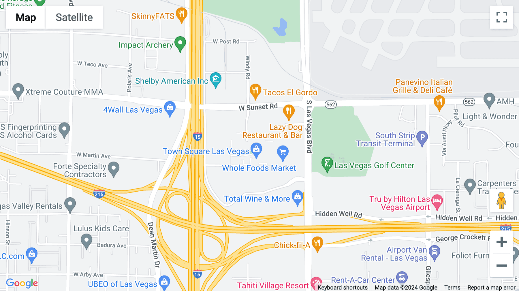 Click for interative map of Town Square, 6543 South Las Vegas Boulevard, Las Vegas