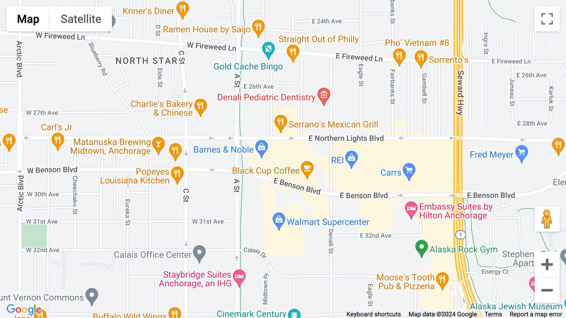 Click for interative map of 205 E Benson Boulevard, Anchorage