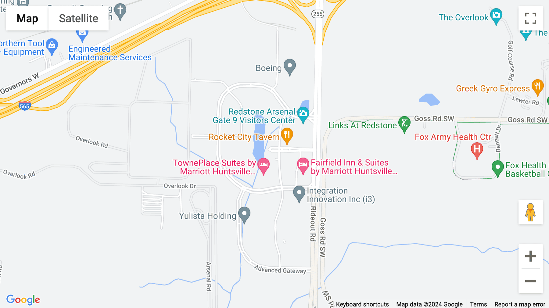 Click for interative map of 4100 Market Street, Suite 100, Huntsville