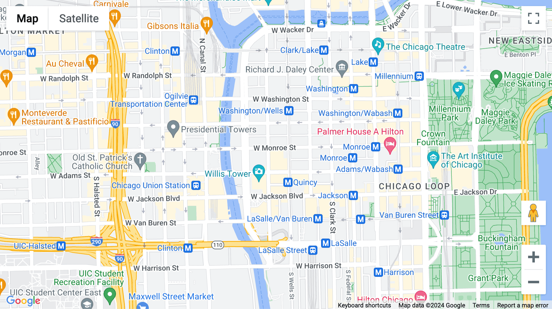 Click for interative map of 227 West Monroe Street, The Franklin, 21st Floor, Chicago