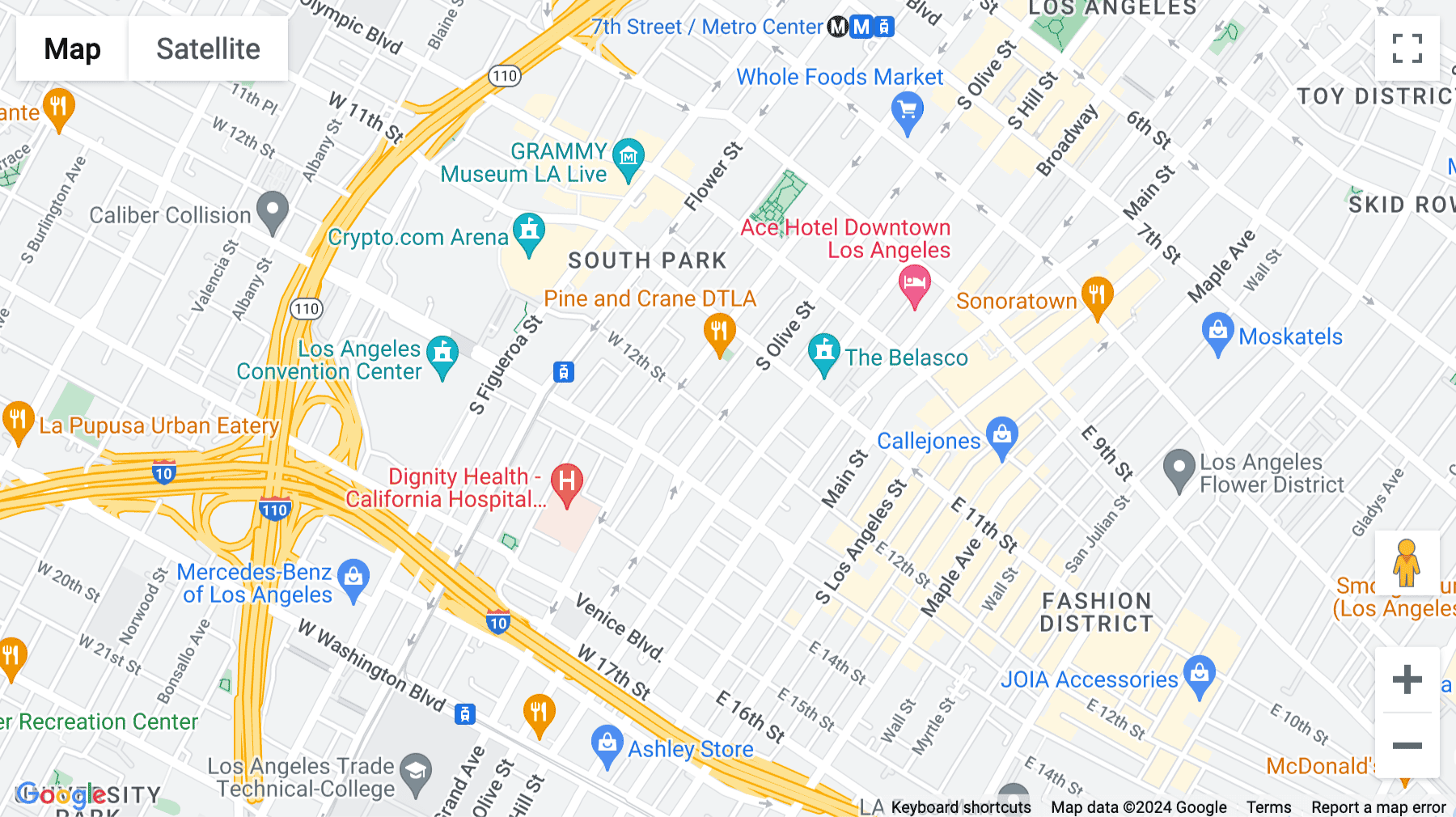 Click for interative map of 1150 South Olive Street, Los Angeles