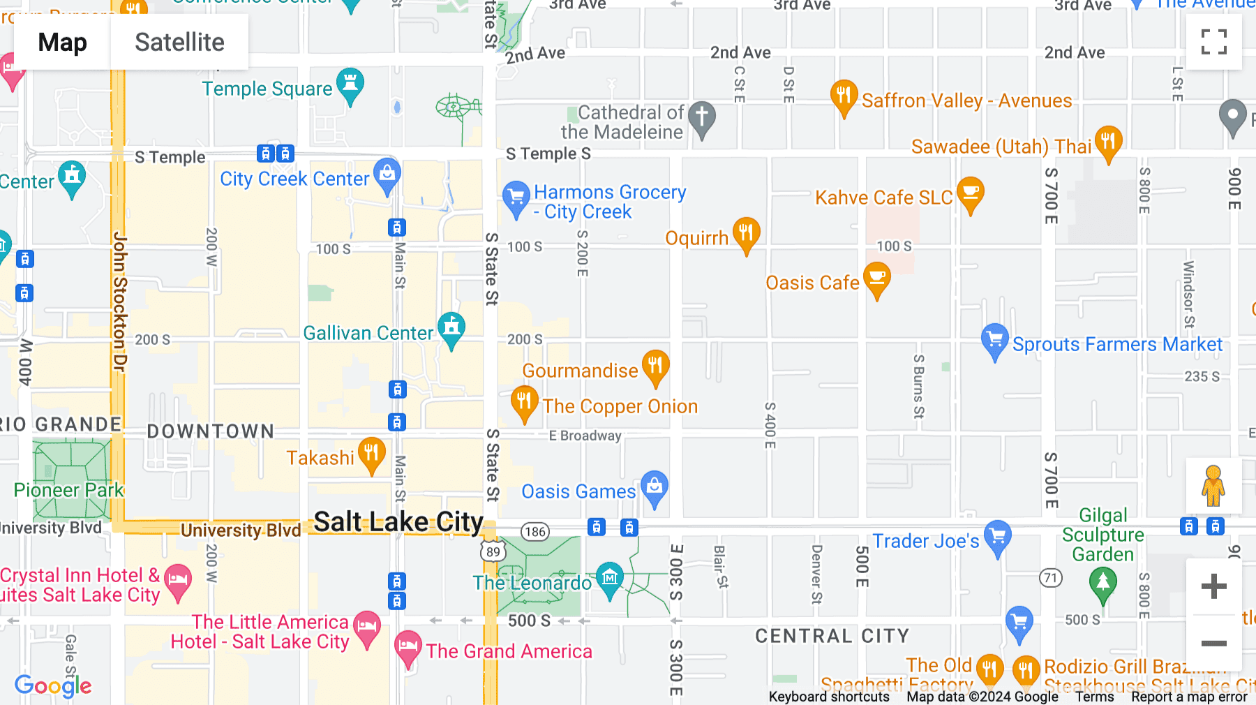 Click for interative map of 250 East 200 South, 250 Tower, Floor 16, Salt Lake City