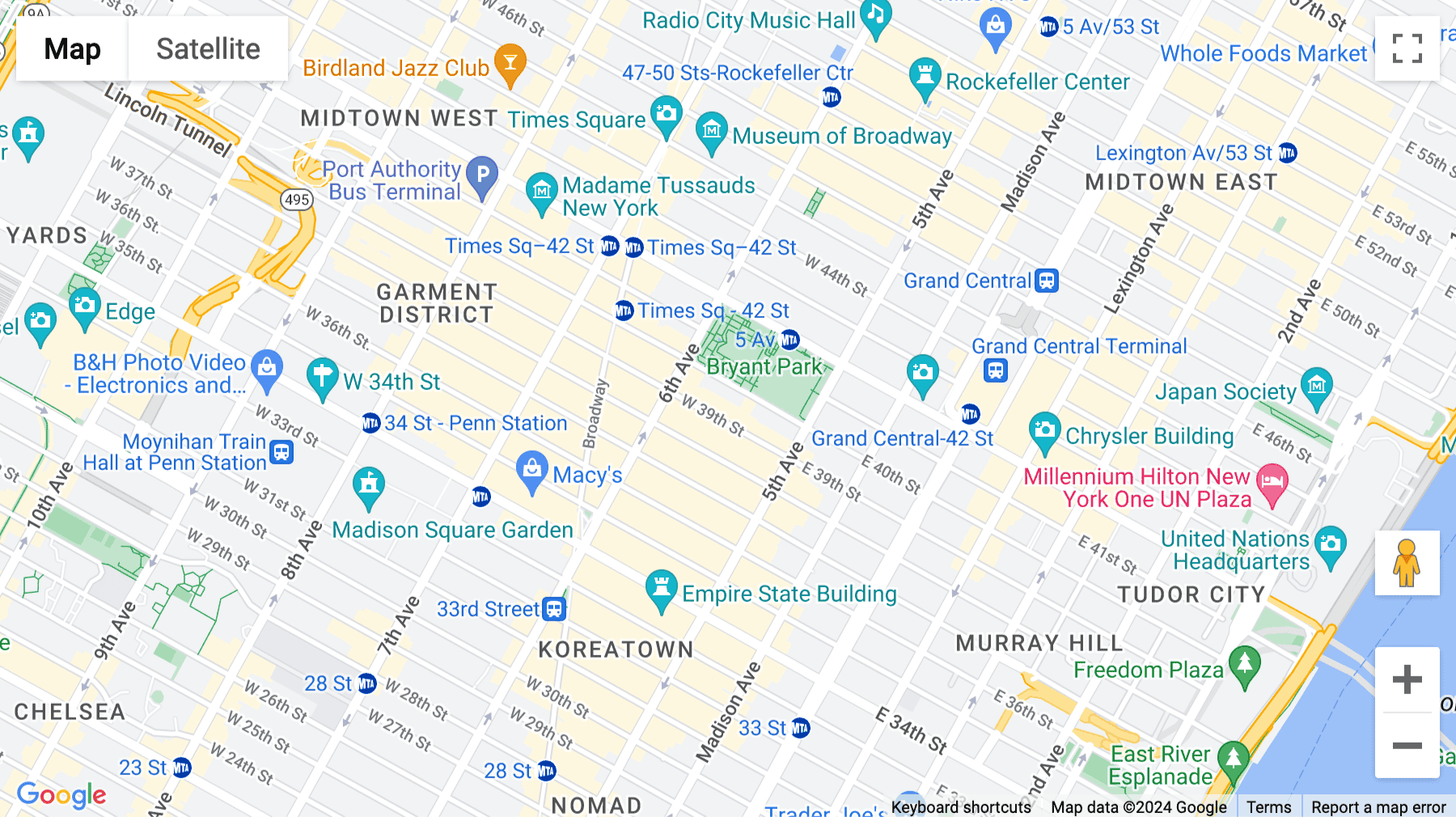 Click for interative map of 25 W 39th Street, 7th, 8th, & 9th Floor, New York City