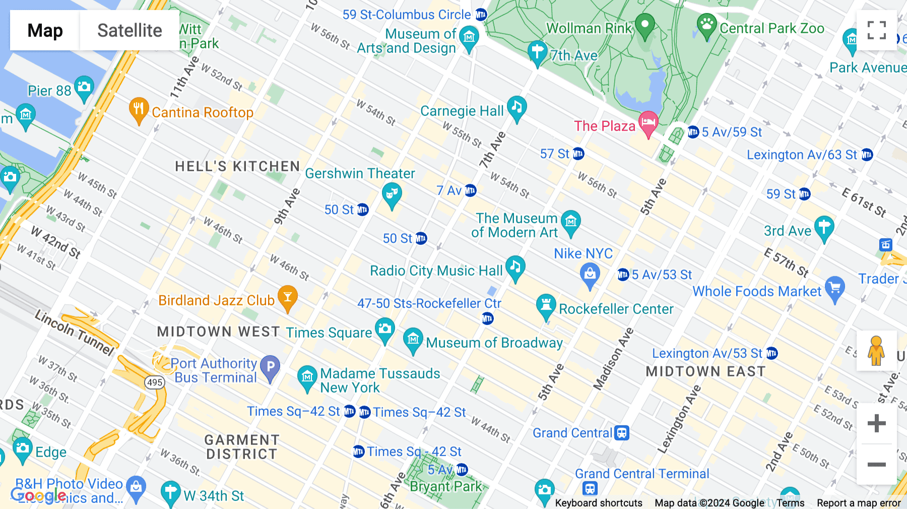 Click for interative map of 135 W 50th Street, Rockefeller Center, 2nd Floor, New York City