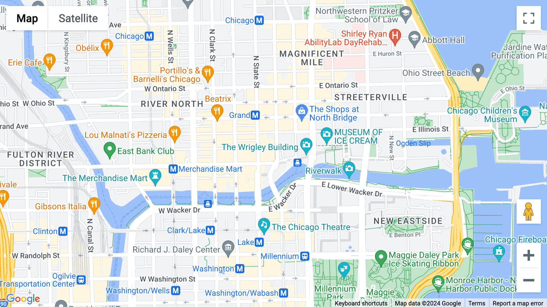 Click for interative map of Magnificent Mile, 420 North Wabash Avenue, Chicago