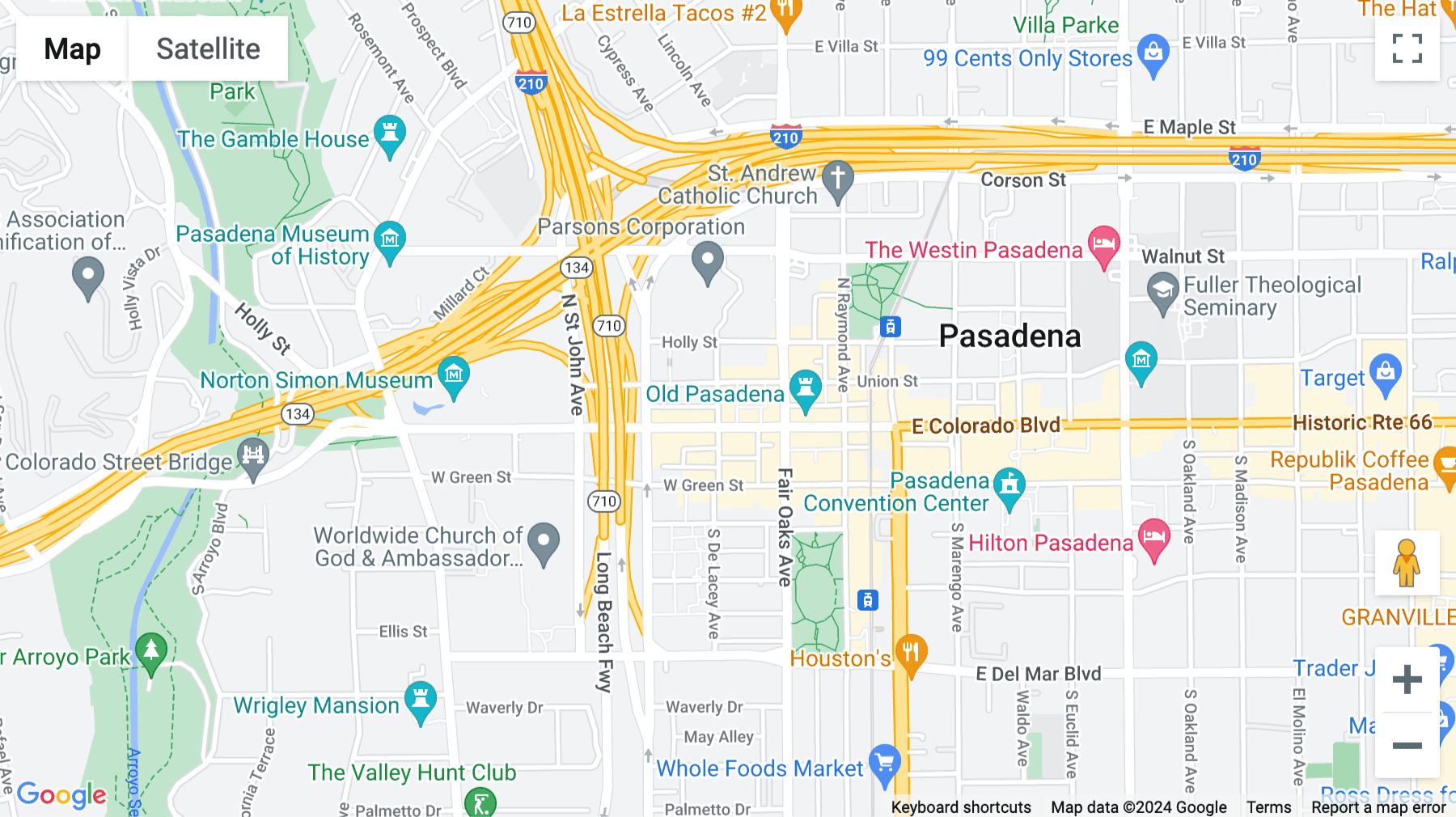 Click for interative map of 21 Miller Alley, 2nd Floor, Pasadena (CA)