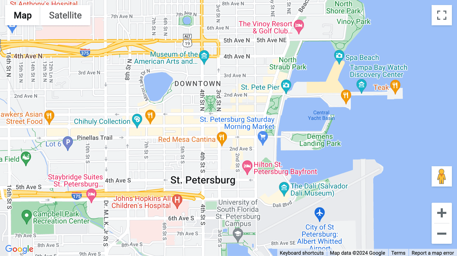 Click for interative map of 200 Central Avenue, 3rd, 4th and 5th Floor, St Petersburg (Florida)