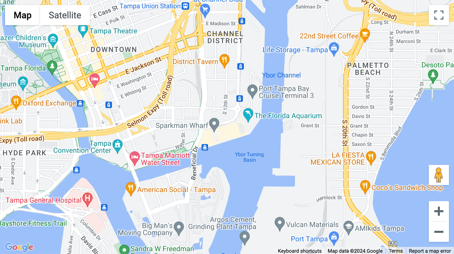 Click for interative map of 615 Channelside Drive, Suite 207, 2nd Floor, Tampa