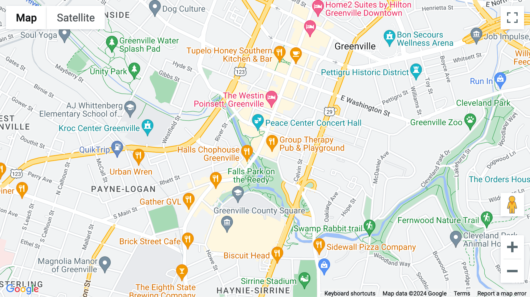 Click for interative map of 355 S. Main St, 1st and 2nd Floor, Greenville