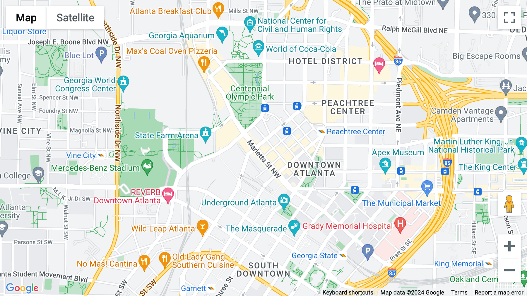 Click for interative map of 101 Marietta Street, 31st Floor, Atlanta